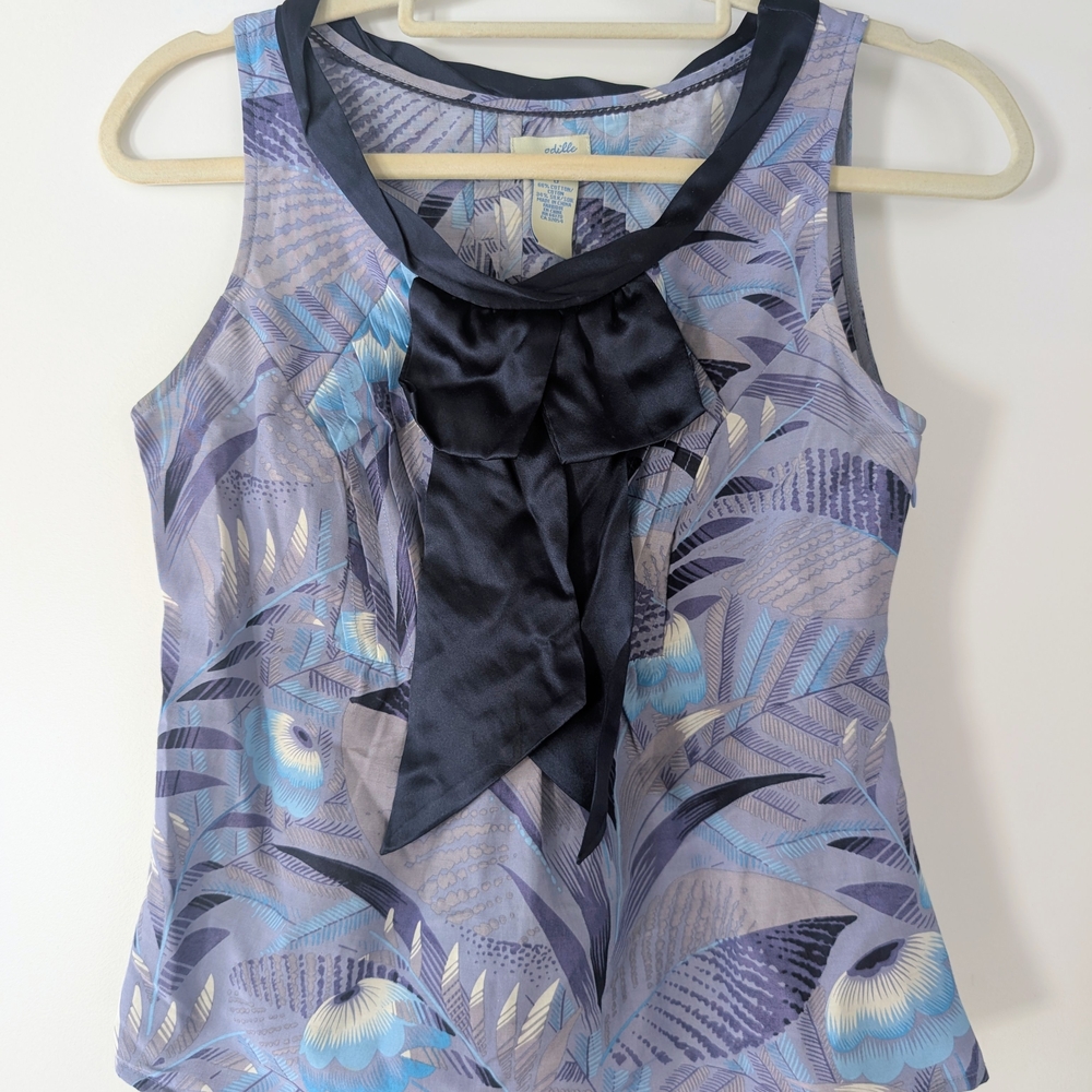Anthropologie Odille Silk Blend Printed Blouse – Size 0 💙